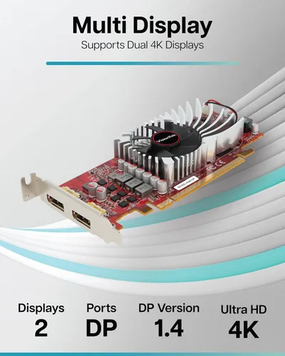 Vista 2 de VisionTek Tarjeta gráfica AMD Radeon RX 550 4GB GDDR5 2x DisplayPort