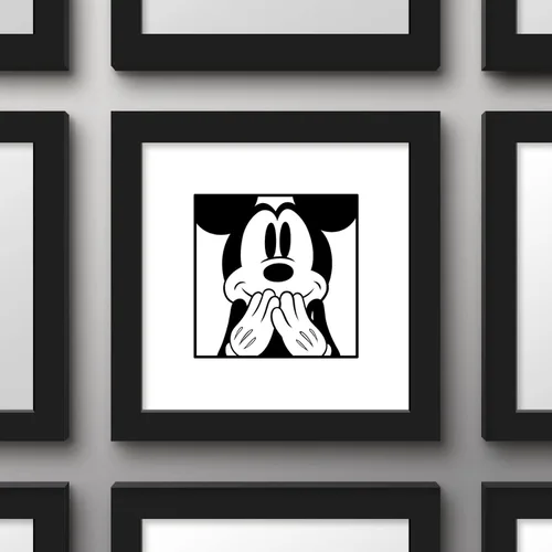 Vista 3 de Trends International Gallery Pops Disney Mickey Mouse - Póster de pared de Mickey Expressions, arte de pared nervioso, 12 x 12 pulgadas, versión