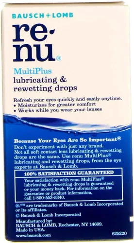 Vista 3 de B&L Lube Rewet Drop Size .27z Bausch & Lomb Renu Lubricante Y Rehumectante Gotas Ojos