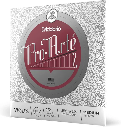 D'Addario J56 1/2M Pro-Arte Cuerdas de Nylon para Violín, Mediano