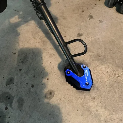 Vista 3 de QQLADY Z for Suzuki V-Strom 650/XT VSTROM 650 DL650 2004-2022 2021 Motorcycle CNC Kickstand Foot Side Stand Extension Pad Support Plate Y