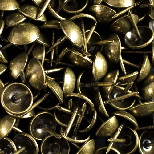 DX0511AB500 - Paquete de 500 tachuelas para tapicería, clavos decorativos de muebles de 7/16 pulgadas para sillas, cabeceros y decoración de
