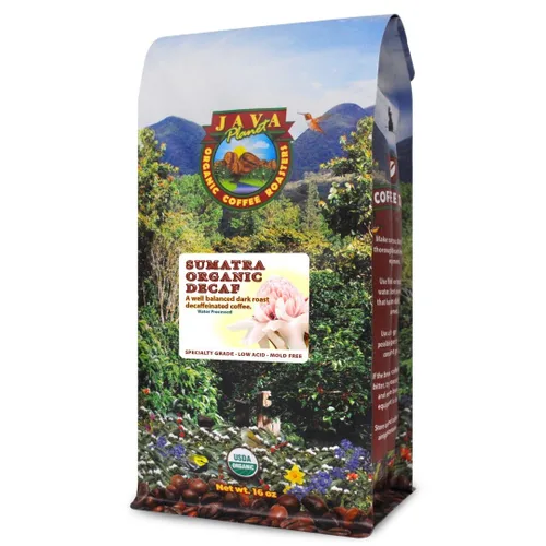 Vista 13 de Café orgánico bajo en ácido, grano entero, sin moho y apto para el estómago por Java Planet, café Black Magic Blend, tostado medio oscuro, sabor