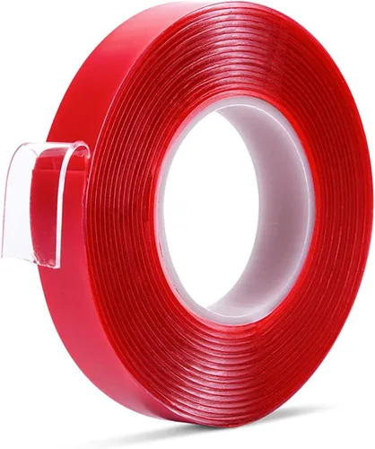 Vista 7 de Cinta de montaje de doble cara, 1 pulgada de ancho, 10 pies de largo, adhesiva, extraíble, resistente, cinta adhesiva de doble cara para montaje