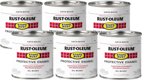 Vista 7 de Rust-Oleum 7777730 Stops Rust Pintura con Brocha, Media Pinta, Negro Satinado