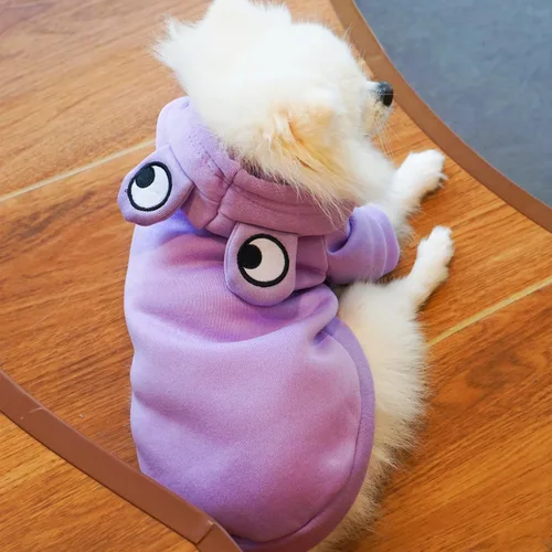 Vista 2 de Suéter para perro, sudadera con capucha para perro, suéter de gato, disfraz de gato, disfraz de rana con forma de rana, ropa de cosplay, abrigo