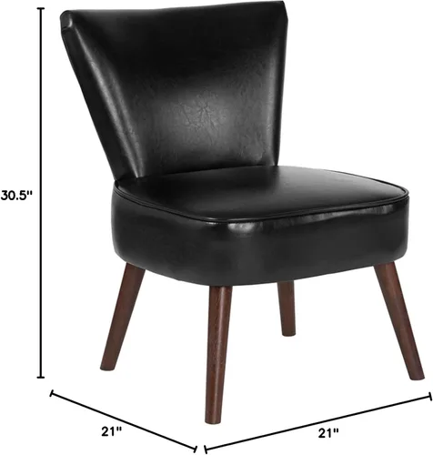 Vista 3 de Flash Furniture HERCULES Holloway Series Black LeatherSoft Silla retro