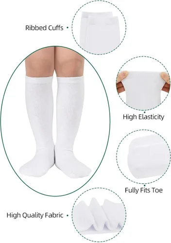 Vista 4 de Century Star Calcetines de fútbol para niños y niñas, calcetines atléticos de algodón