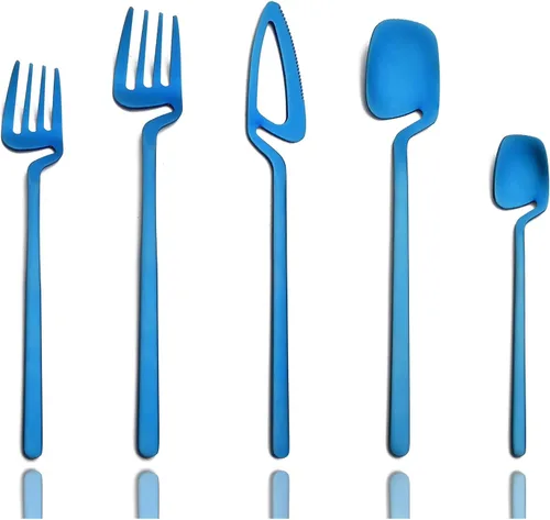 Vista 13 de JASHII 8 cucharas de mango largo para colgar, cuchara de té helado, cuchara de café, cucharas agitadoras de acero inoxidable 304 para té, postre