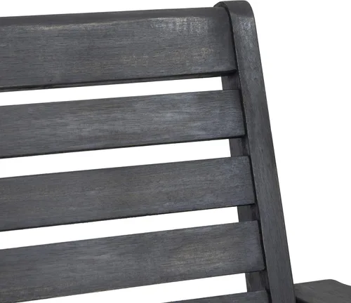 Vista 5 de Noble House Tasmania - Columpio para porche de madera de acacia al aire libre, color gris oscuro