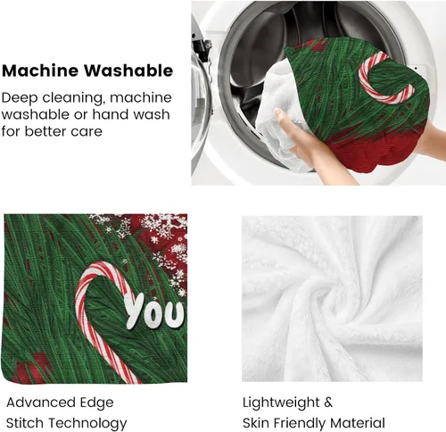 Vista 3 de Merry Christmas Blanket, Custom Throw Blanket with Name, Personalized Flannel Christmas Blanket for Couch Sofa, 30" x 40