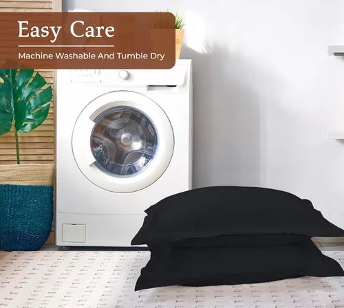 Vista 9 de Royale Linens Paquete de 2 fundas de almohada de tamaño estándar de 20 x 26 pulgadas, microfibra cepillada, fundas de almohada de cama, resistentes