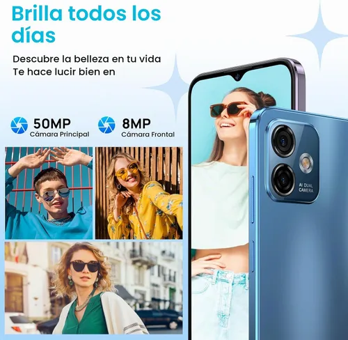 Vista 2 de Ulefone Note 16 Pro 2023 Teléfono celular desbloqueado, Android 13, Octa-core 12 GB + 128 GB, teléfonos de pantalla de 6.52 pulgadas Negro
