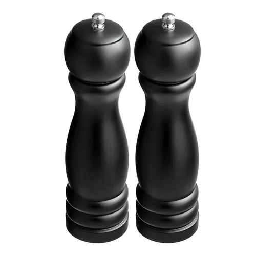 Vista 8 de OCS Parts Pro Series - Molinillo de pimienta de madera marrón con molinillo ajustable, molinillo tradicional de sal o pimienta de 8 pulgadas