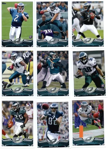 Juego de equipo de fútbol Topps NFL 2013 (SEALED) – Philadelphia Eagles 14 cartas Michael Vick DeMeco Ryans DeSean Jackson Brent Celek Matt Barkley