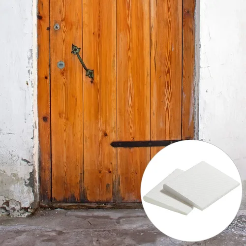 Vista 5 de Zonon Sellos autoadhesivos para esquinas de puerta, burlete para puerta, tapón de sellado adecuado para marco izquierdo y derecho, espuma para Marrón