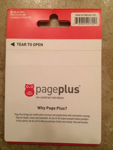 Vista 2 de Page Plus Tarjeta SIM 4G LTE 3 en 1 Kit Sim Negro (Nano-Micro-Estándar)