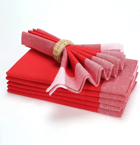 Vista 13 de Servilletas de tela para uso diario, 100% algodón, 18 x 18 pulgadas, color azul, servilletas de boda, servilletas de cóctel, servilletas de tela