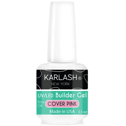 Karlash Brush On Builder Gel Soak Off Build It Gel Strong Gel para esculpir extensión de uñas y fortalecer uñas naturales, 0.5 onzas (rosa cubierta)