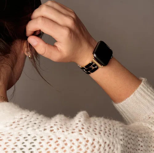 Vista 4 de Pulsera de moda Anne Klein para Apple Watch, segura, ajustable, correa de repuesto para Apple Watch, se adapta a la mayoría de muñecas