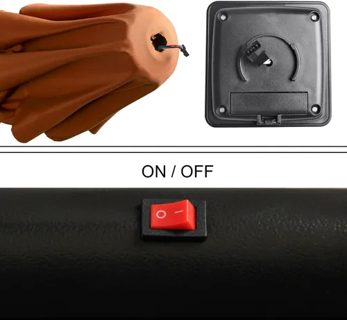 Vista 115 de Blissun Sombrilla solar de 9 pies, sombrilla de patio con 32 luces LED, sombrilla de mercado de mesa, sombrilla al aire libre para jardín, terraza