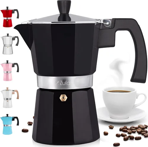 Vista 28 de Zulay Moka Pot - Cafetera para estufa de café expreso, a prueba de fugas, acero inoxidable, fácil de limpiar, mango y perilla resistentes al calor