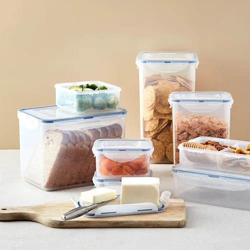 Vista 7 de LocknLock Easy Essentials - Tapas de almacenamiento de alimentos, recipientes herméticos, sin BPA, 22 piezas, transparente