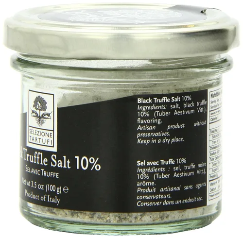 Vista 3 de Selezione Tartufi Sal marina de trufa negra 10% - Sal de trufa para terminar y cocinar (3.5 onzas)