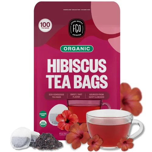 Vista 56 de FGO Té orgánico de Ashwagandha, 100 unidades, bolsitas de té de hierbas ecológicas, bolsa resellable, sin cafeína, el embalaje puede variar