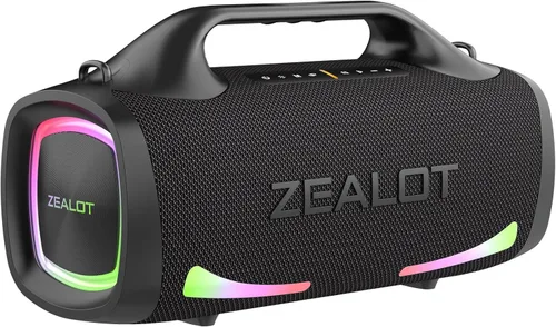 ZEALOT Altavoz Bluetooth, 110 W pico (100 W) altavoces de sonido inalámbricos, doble emparejamiento, XBass, Bluetooth 5.3, 24000mAh, altavoz