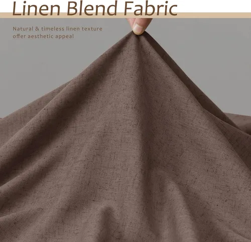 Vista 119 de Aersas Aqua Green Linen Curtains 84 Inches Long 2 Panels Set Back Tab Rod Pocket Living Room Curtain Farmhouse Rustic Light Filtering Hook Drapes