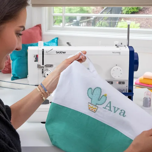 Vista 10 de Brother PQ1600S - Máquina de coser y acolchar de alta velocidad, color blanco