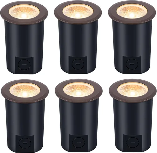 CLOUDY BAY - Luces LED para pozo de paisaje de 9 W, 2700 K/3000 K/3500 K/4000 K/5000 K seleccionables, iluminación de suelo de bajo voltaje de 12