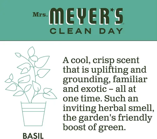 Vista 5 de Mrs. Meyer's Clean Day Hojas de secadora, suaviza la tela, reduce la estática, fórmula libre de crueldad, aroma a albahaca, 80