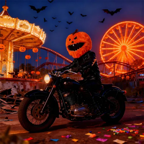 Vista 3 de Funda para casco de motocicleta, divertida protección de casco de felpa de dibujos animados, cubierta de casco de calabaza de Halloween, accesorios