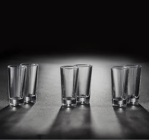 Vista 4 de Juego de vasos de chupito con base pesada, 1.2 oz (paquete de 12) vasos transparentes para whisky y licores - JM02