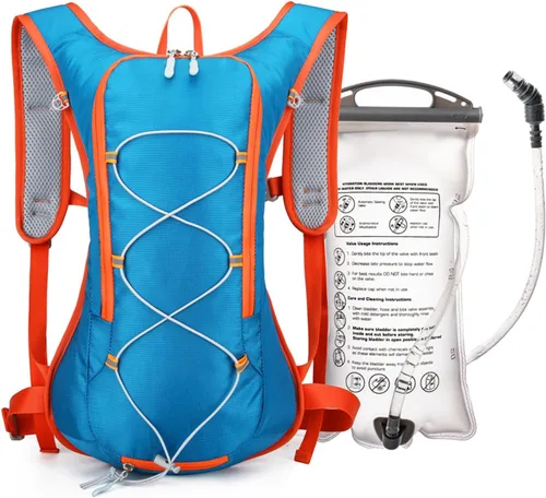 Mochila de hidratación de 12L para mujeres y hombres, chaleco ligero para correr con bolsa de agua de 2 litros, paquete de agua para senderismo,