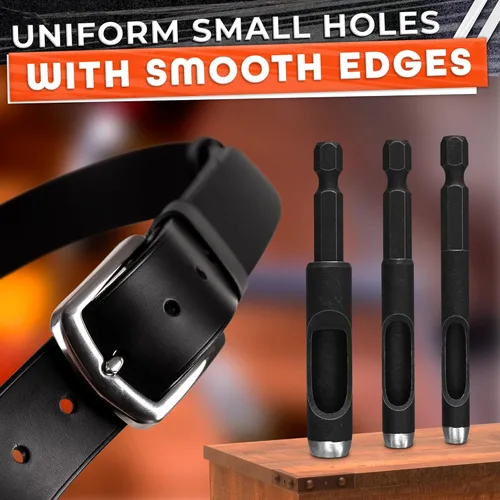 Vista 8 de Leather Hole Punch Set - 6 Pcs Drill Bits Set 3/16" 1/4" 5/16" 3/8" 7/16" 1/2" - High-Precision Leather Punch Tool for Belts, Fabric and Crafts