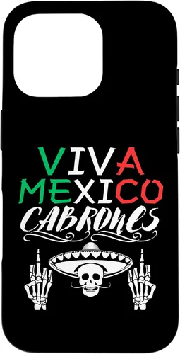 Vista 20 de Viva México Cabrones - Carcasa para iPhone 17, diseño de bandera mexicana