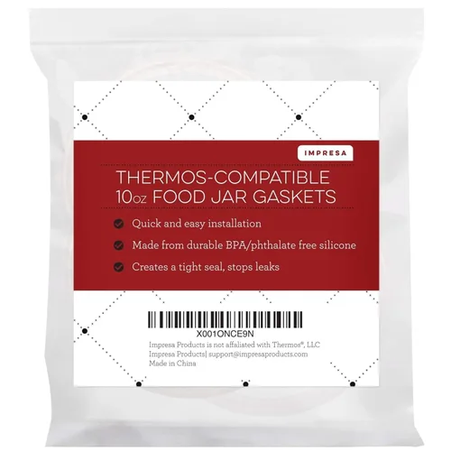 Vista 5 de Impresa Silicone Gasket Replacement Kit - Thermos Rubber Seal Replacement - Leak-Proof Vacuum Seal Jar - Compatible with Thermos 10 oz Food Jar