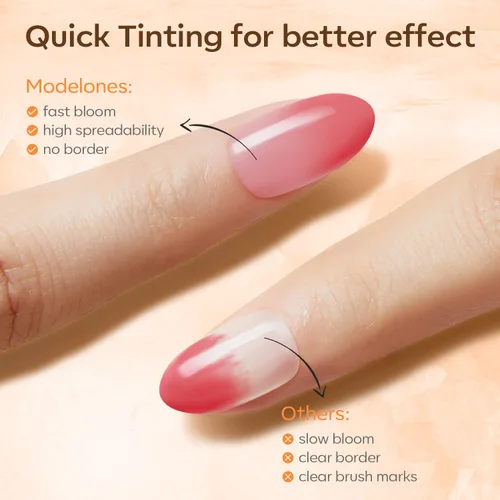 Vista 8 de modelones Pinceles de arte de uñas con esmalte de uñas de gel floreciente, kit de diseño de uñas de mármol transparente de 0.5 fl oz, accesorios