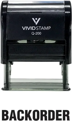 Vista 7 de BackOrder Self Inking Rubber Stamp (Black Ink) - Medium 2 Pack