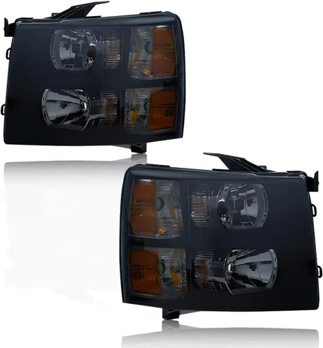 Vista 20 de PIT66 Conjunto de faros laterales izquierdos, compatible con Chevy Silverado 1500 2007-2013, Silverado 2500 3500 2007-2014 y HD Lente transparente