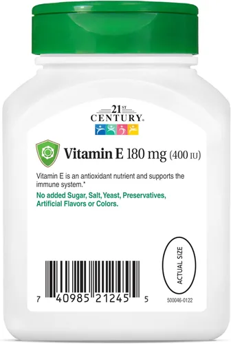 Vista 6 de 21st Century Cápsulas blandas E 400 I.U. (Dl-Alpha), 110 unidades (paquete de 2)