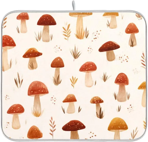Vista 42 de Tapete de secado de platos para encimera de cocina, tapete de secado de platos, tapete escurridor de platos, almohadilla de microfibra absorbente