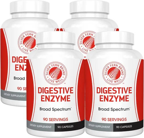 Vista 9 de Silver Fern Brand Ultimate Suplemento de enzima digestiva – 1 botella = 90 cápsulas – Alta potencia, múltiples enzimas – Comodidad digestiva