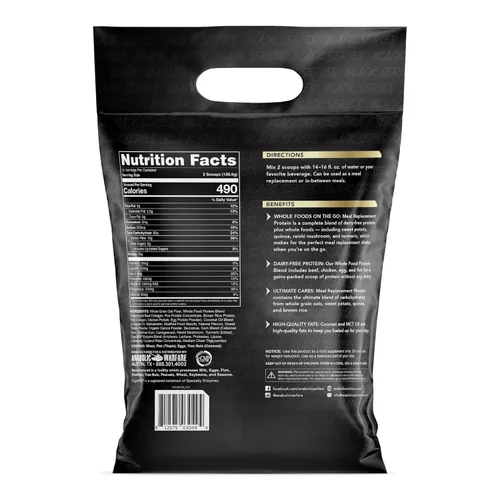 Vista 2 de Batido de proteína de reemplazo de comidas, batido de proteínas de reemplazo de comida integral, tarta de fresa, 25 porciones
