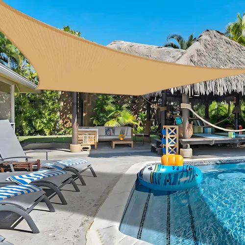 Vista 9 de Coolboys - Toldo parasol rectangular de 10 x 13 pies, protección UV, toldo para exteriores en crema mantequilla, para patio, césped, jardín