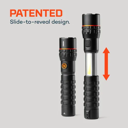 Vista 5 de NEBO SLYDE KING Linterna Lúmenes altos, luz de trabajo COB recargable y linterna LED, impermeable, base magnética, ideal para acampar y cazar