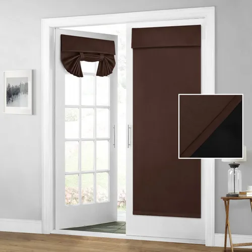 Vista 25 de HOMEIDEAS Cortinas 100% Opacas para Luces Laterales de Puerta Principal, Cubierta de Ventana de Puerta de Aula, Persianas de Privacidad